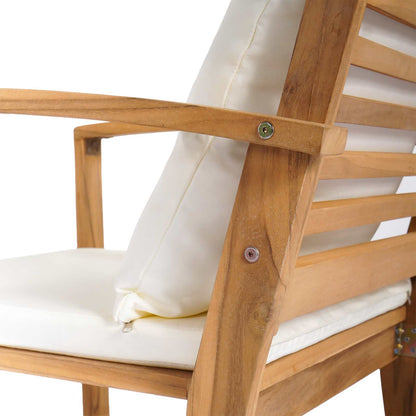 Set Divano da Giardino 4 pcs Naturale Legno di teak solido | homemem39