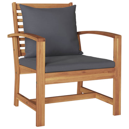 Set Divano da Giardino 4 pcs Naturale Legno di teak solido | homemem39