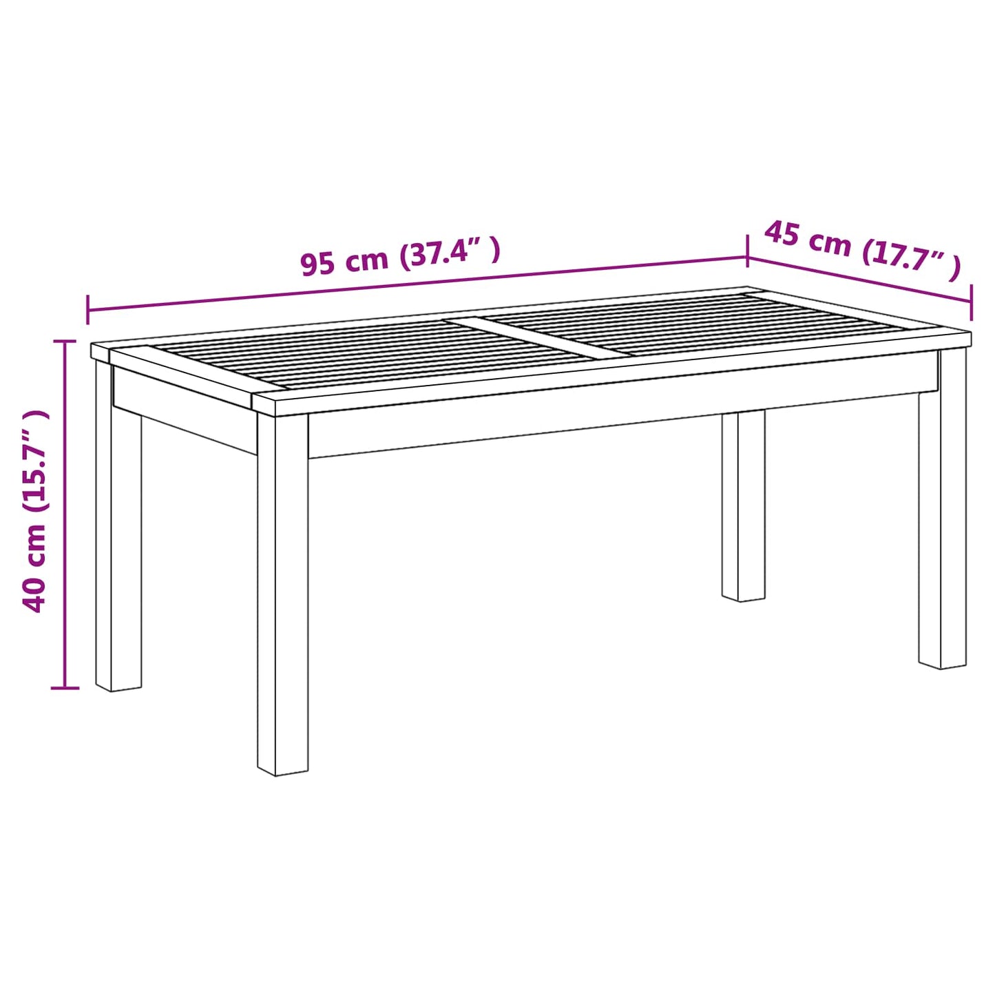 Set Divano da Giardino 3 pcs Naturale Legno di teak solido