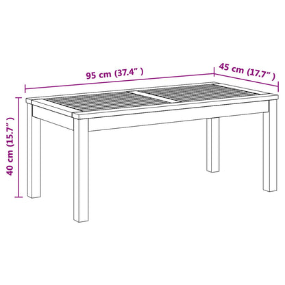 Set Divano da Giardino 3 pcs Naturale Legno di teak solido