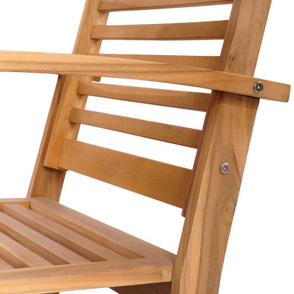 Set Divano da Giardino 5 pcs Naturale Legno di teak solido | homemem39