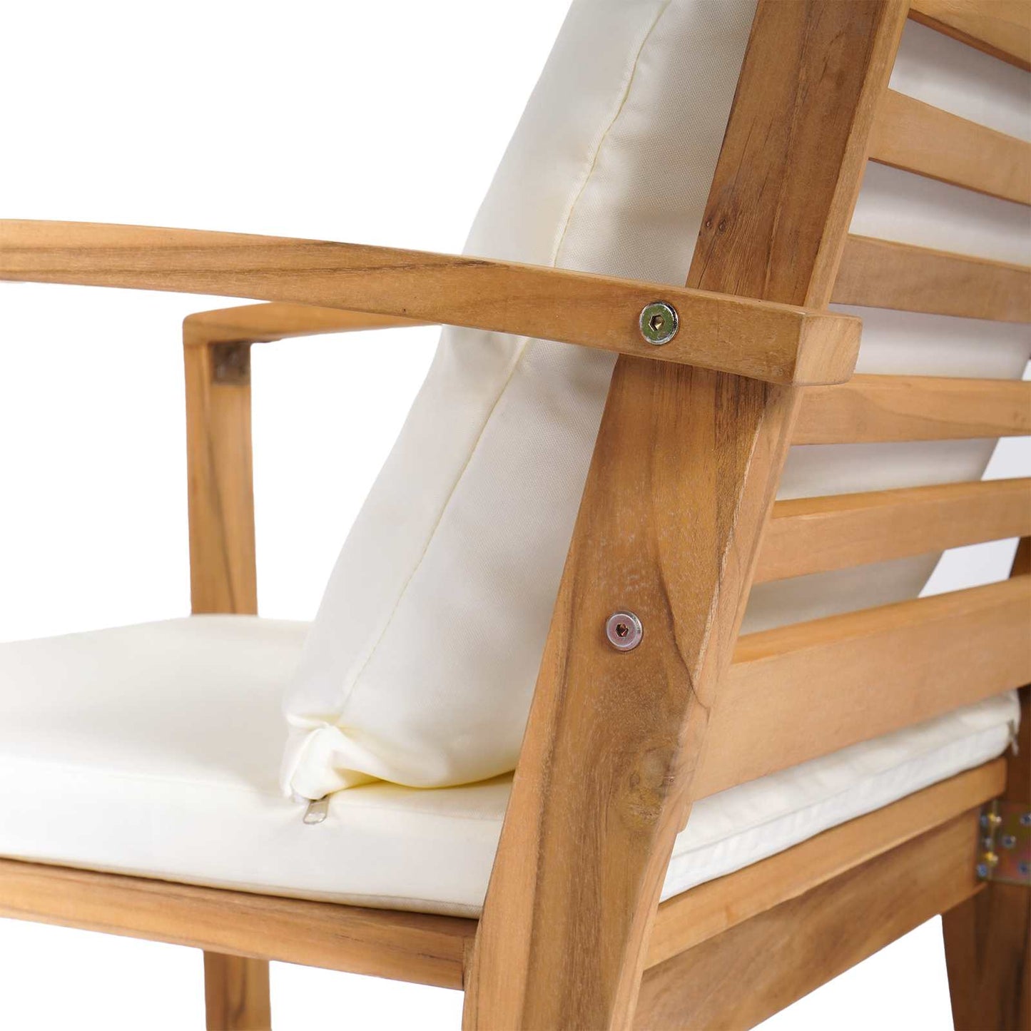 Set Divano da Giardino 5 pcs Naturale Legno di teak solido | homemem39