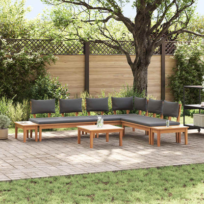 Set Divano da Giardino 3 pcs Marrone e Grigio | homemem39