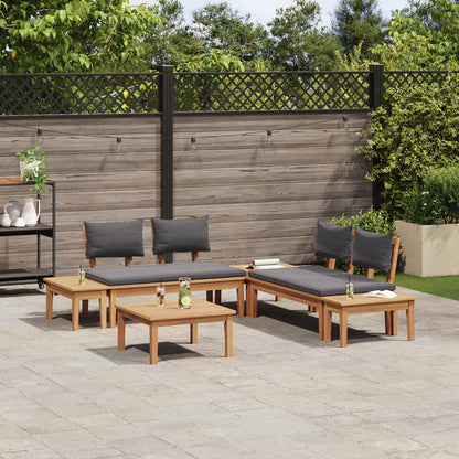 Set Divano da Giardino 3 pcs Marrone e Grigio | homemem39