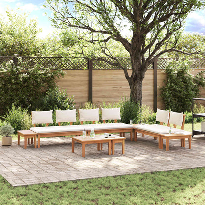Set Divano da Giardino 5 pcs Marrone e Crema | homemem39