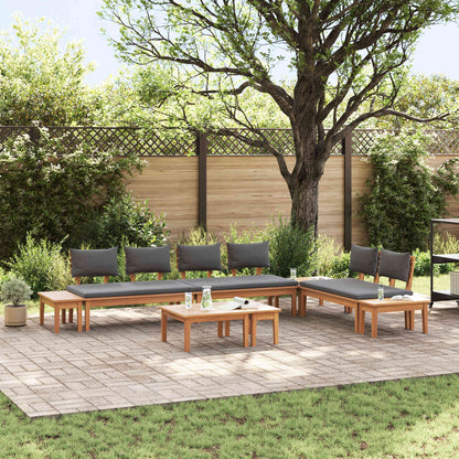 Set Divano da Giardino 5 pcs Marrone e Grigio | homemem39