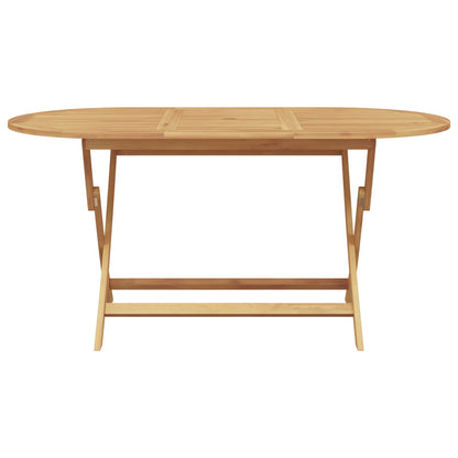 Set da Pranzo per Giardino 5 pcs Marrone Legno di teak solido