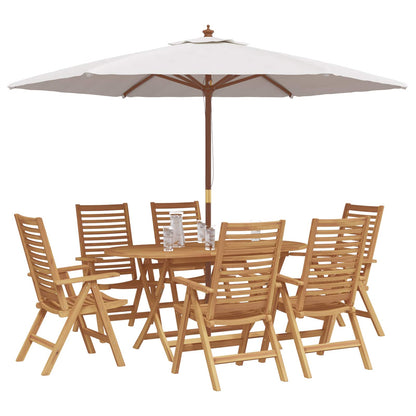 Set da Pranzo per Giardino 7 pcs Marrone Legno di teak solido