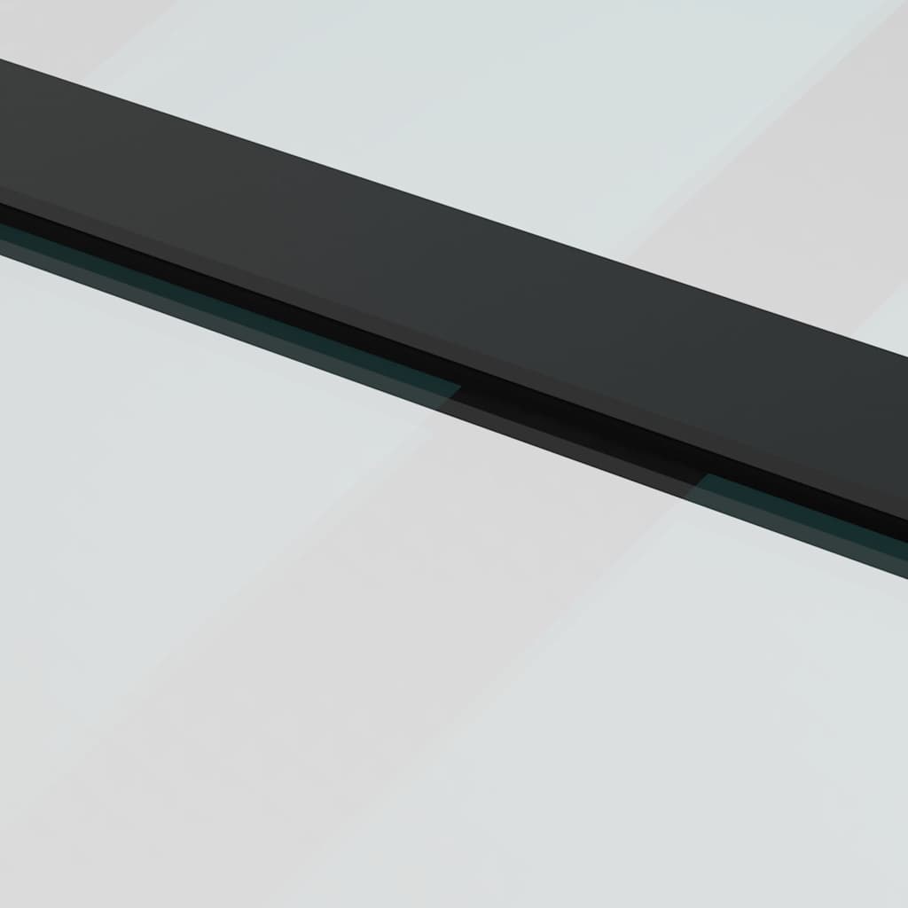 Porta Scorrevole con Ferramenta Nera 90x205 cm in Vetro ESG | homemem39
