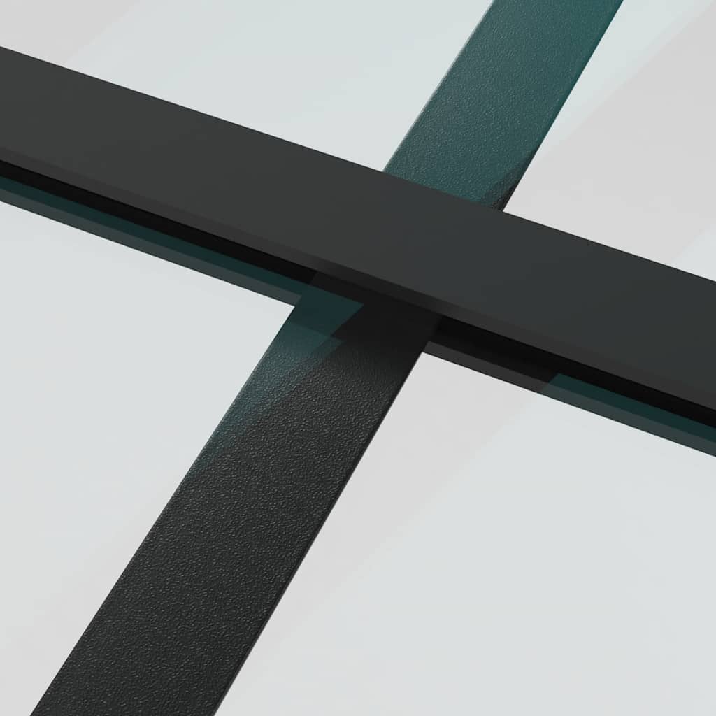 Porta Scorrevole con Ferramenta Nera 90x205 cm in Vetro ESG | homemem39