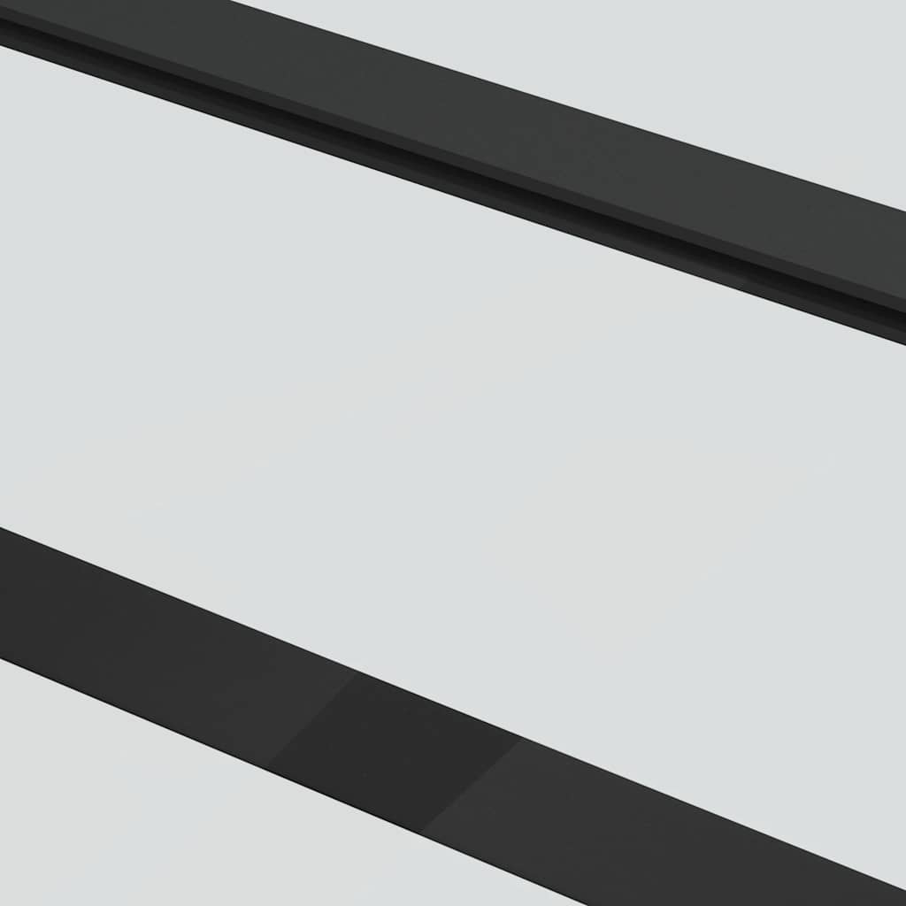 Porta Scorrevole con Ferramenta Nera 90x205 cm in Vetro ESG | homemem39