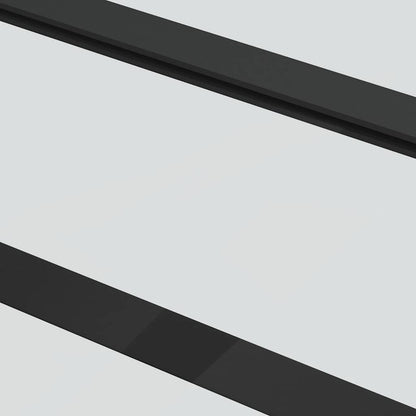 Porta Scorrevole con Ferramenta Nera 90x205 cm in Vetro ESG | homemem39