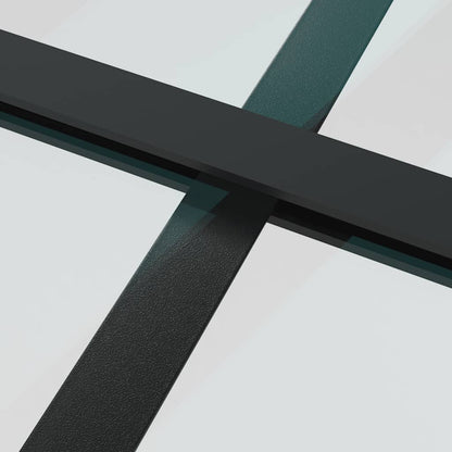 Porta Scorrevole con Ferramenta Nera 90x205 cm in Vetro ESG | homemem39