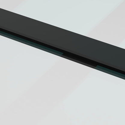 Porta Scorrevole con Ferramenta Nera 90x205 cm in Vetro ESG | homemem39