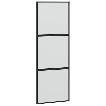 Porta Scorrevole Set Ferramenta Nera 90x205 cm Vetro Temperato | homemem39