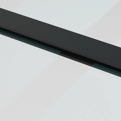 Porta Scorrevole con Ferramenta Nera 102x205 cm in Vetro ESG | homemem39