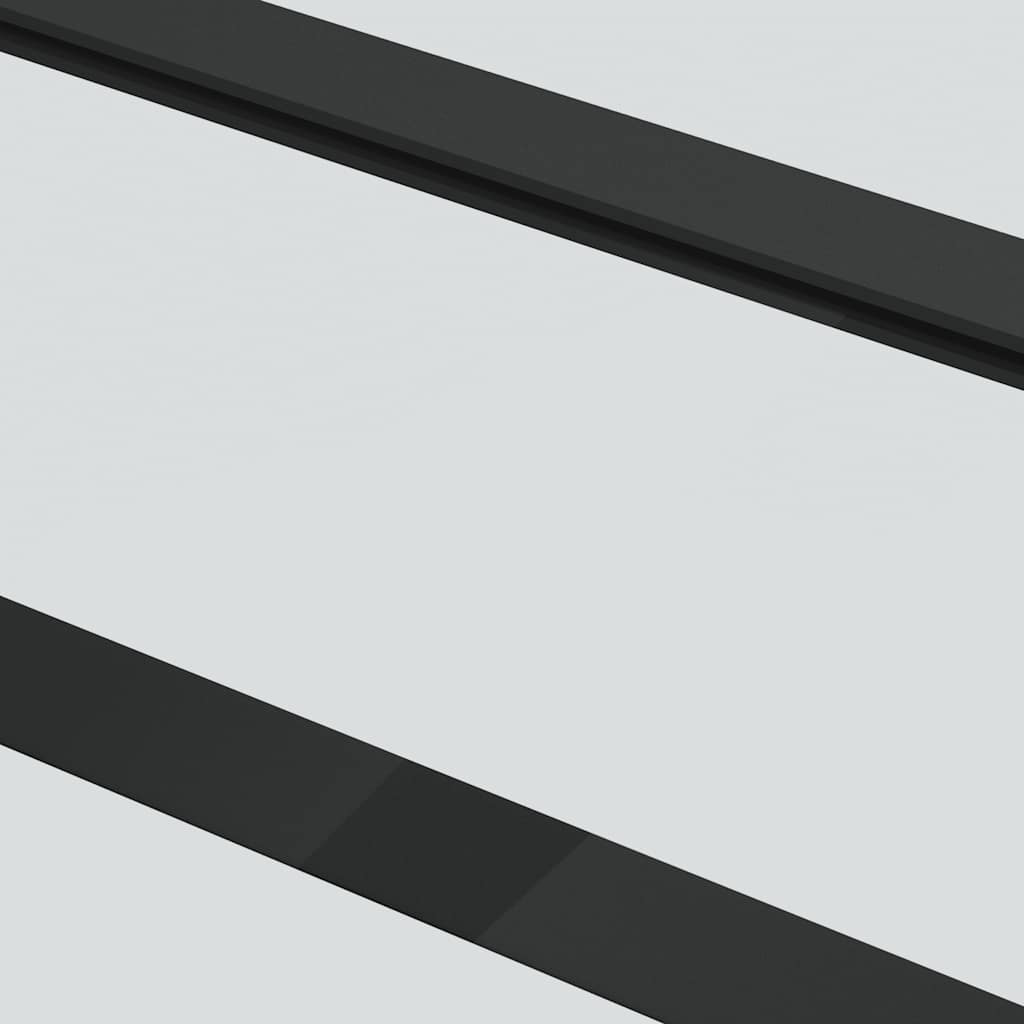 Porta Scorrevole con Ferramenta Nera 90x205 cm in Vetro ESG | homemem39