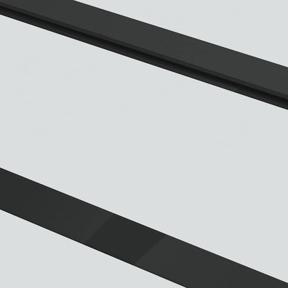 Porta Scorrevole con Ferramenta Nera 90x205 cm in Vetro ESG | homemem39