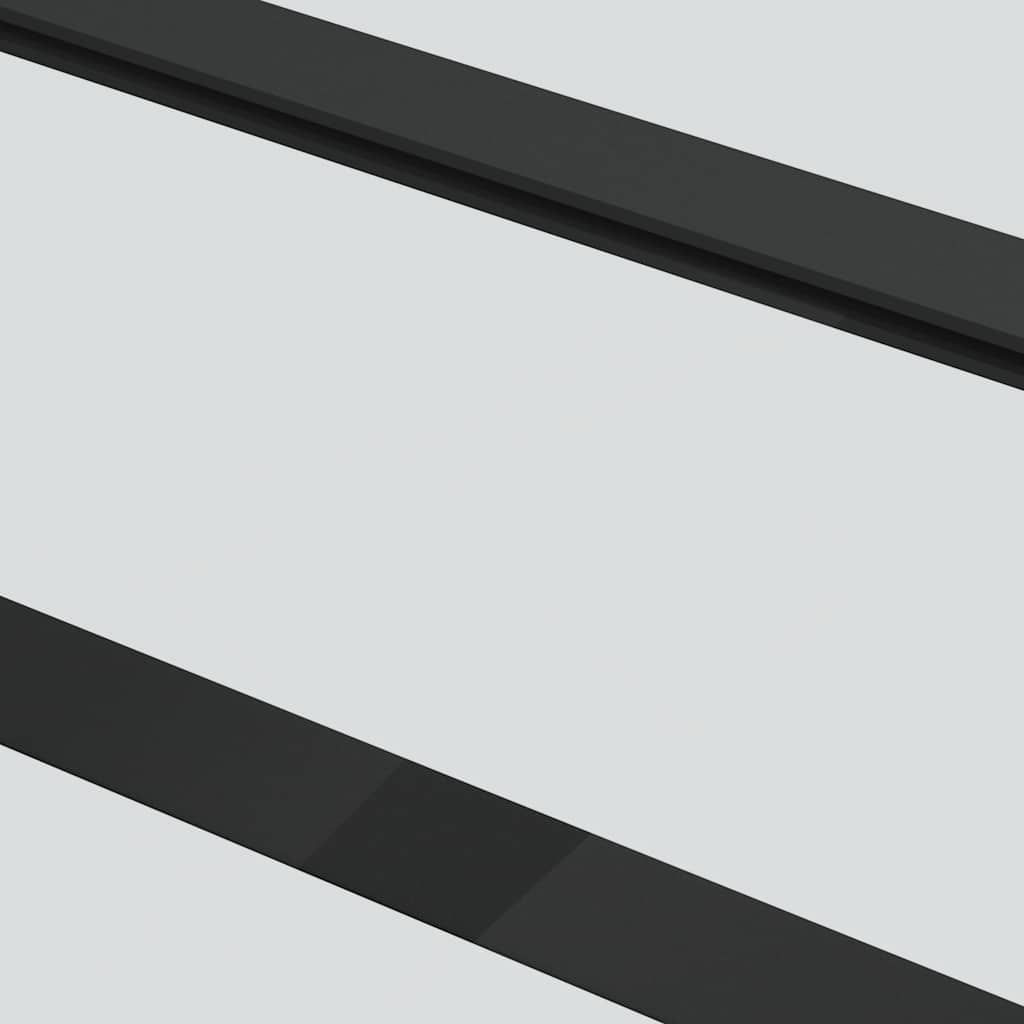 Porta Scorrevole con Ferramenta Nera 102x205 cm in Vetro ESG | homemem39