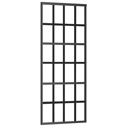 Porta Scorrevole con Ferramenta Nera 76x205 cm in Vetro ESG | homemem39