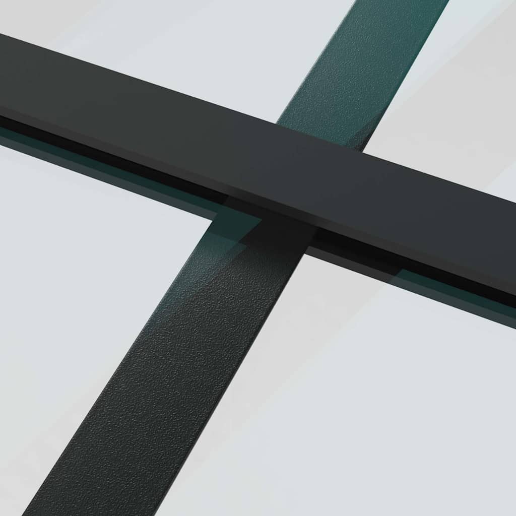 Porta Scorrevole con Ferramenta Nera 76x205 cm in Vetro ESG | homemem39
