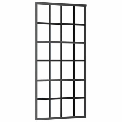 Porta Scorrevole con Ferramenta Nera 90x205 cm in Vetro ESG | homemem39