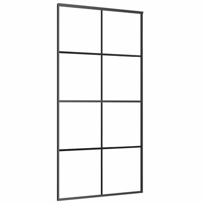 Porta Scorrevole con Ferramenta Nera 102,5x205 cm in Vetro ESG | homemem39