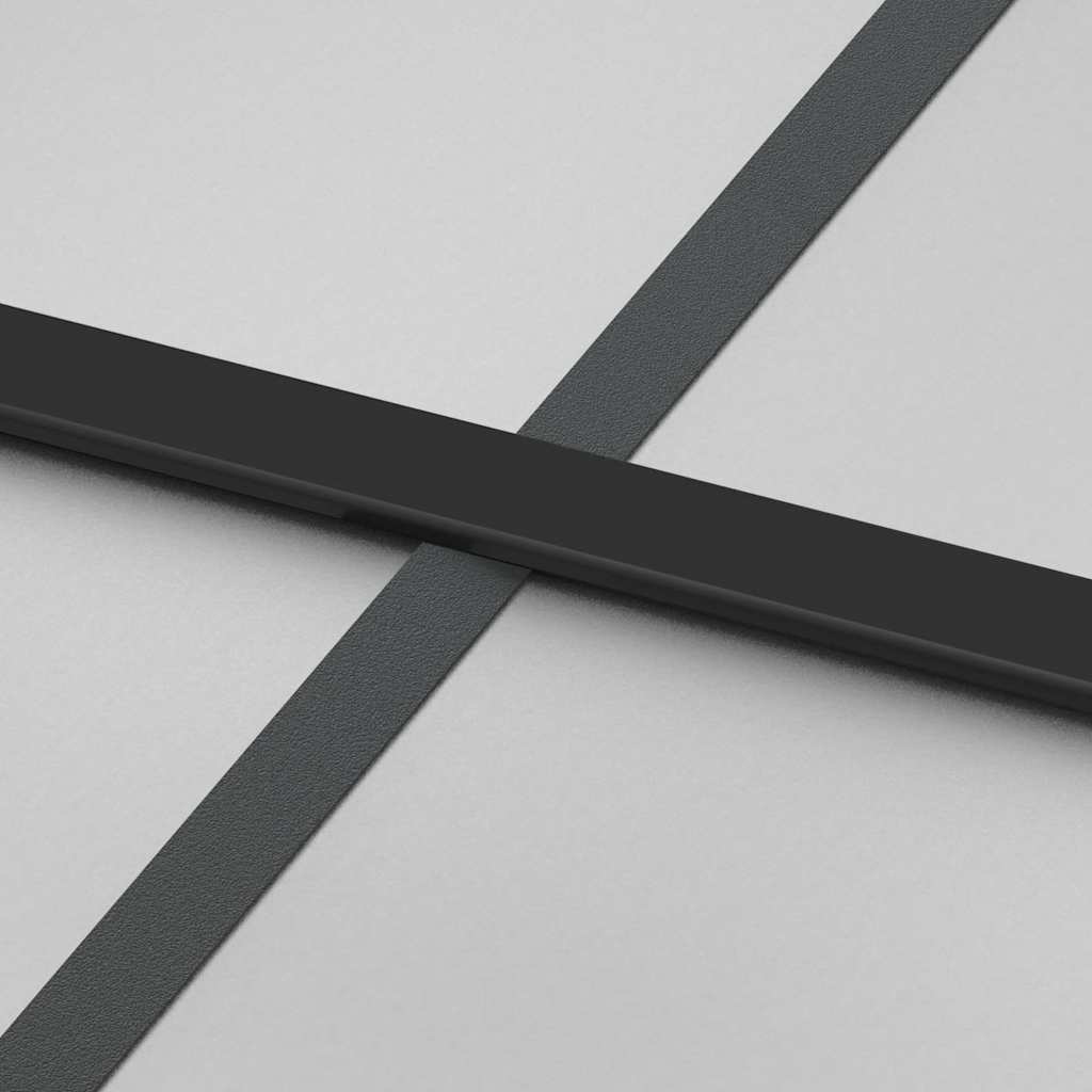 Porta Scorrevole con Ferramenta Nera 90x205 cm in Vetro ESG | homemem39