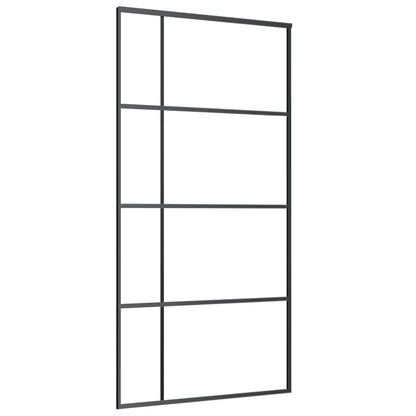 Porta Scorrevole con Ferramenta Nera 102,5x205 cm in Vetro ESG | homemem39