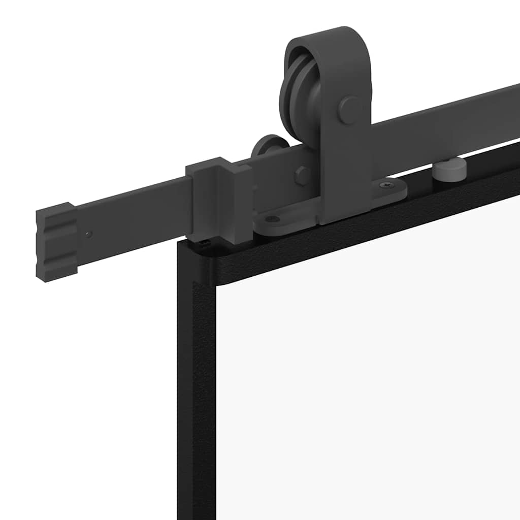 Porta Scorrevole con Ferramenta Nera 102,5x205 cm in Vetro ESG | homemem39