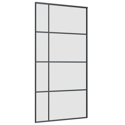 Porta Scorrevole con Ferramenta Nera 102,5x205 cm in Vetro ESG | homemem39