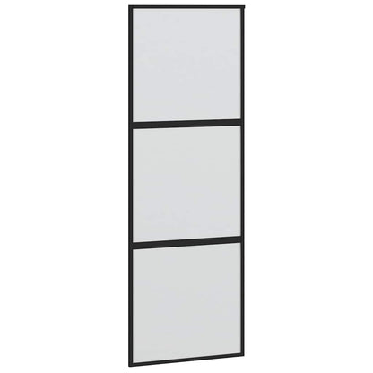 Porta Scorrevole Set Ferramenta Nera 76x205 cm Vetro Temperato | homemem39