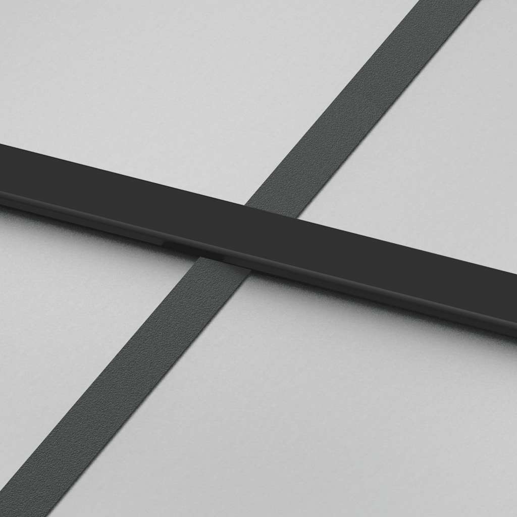 Porta Scorrevole Set Ferramenta Nera 76x205 cm Vetro Temperato | homemem39