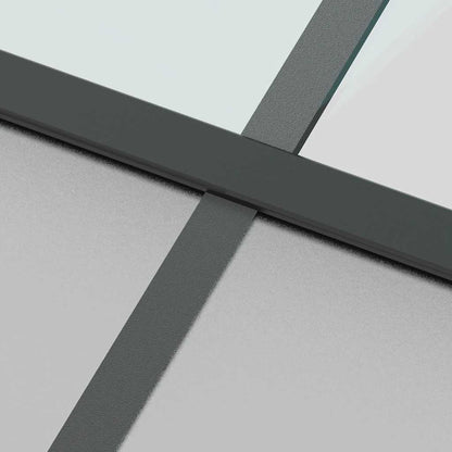Porta Scorrevole Set Ferramenta Nera 76x205 cm Vetro Temperato | homemem39