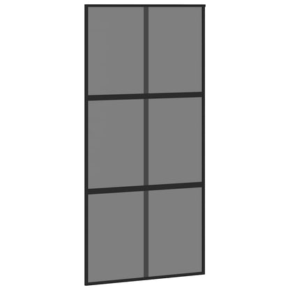 Porta Scorrevole Ferramenta Nera 102,5x205 cm Vetro Temperato | homemem39