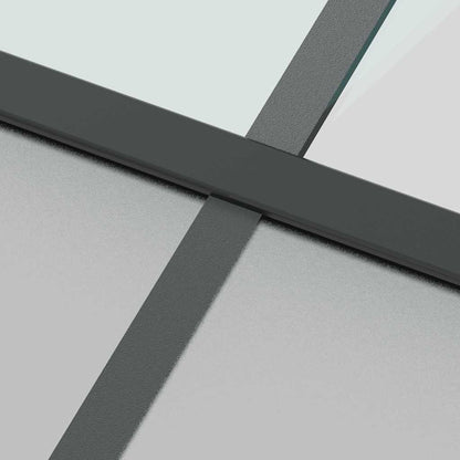 Porta Scorrevole Set Ferramenta Nera 76x205 cm Vetro Temperato | homemem39