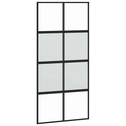 Porta Scorrevole Ferramenta Nera 102,5x205 cm Vetro Temperato | homemem39