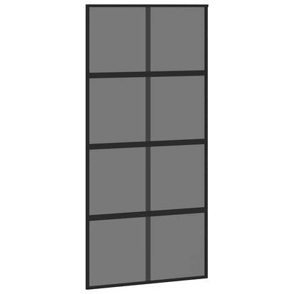 Porta Scorrevole Ferramenta Nera 102,5x205 cm Vetro Temperato | homemem39