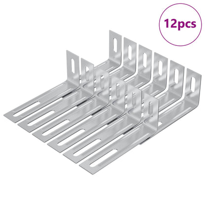 Supporto Anti Ribaltamento 12 pcs Argento 74,5 x 15 x 32 mm