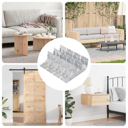 Supporto 212 pcs Zincato 106 x 55 x 1,5mm Acciaio