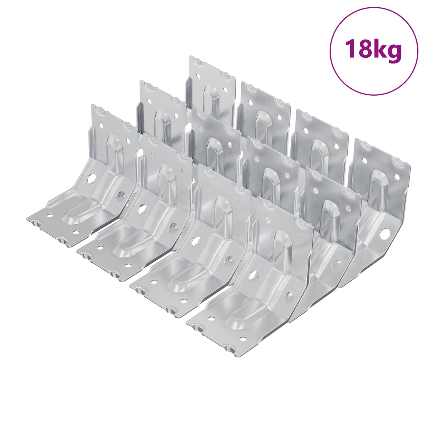 Supporto 212 pcs Zincato 106 x 55 x 1,5mm Acciaio