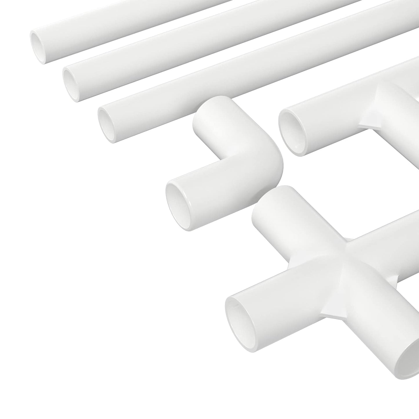 Tubo PVC 12 pcs Bianco 12,2 x 1,8 x 500 mm Mterialpp e PE