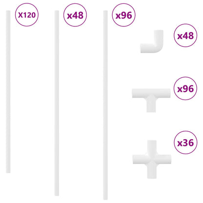 Tubo PVC 12 pcs Bianco 12,2 x 1,8 x 500 mm Mterialpp e PE