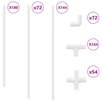 Tubo PVC 29 pcs Bianco Mterialpp e PE