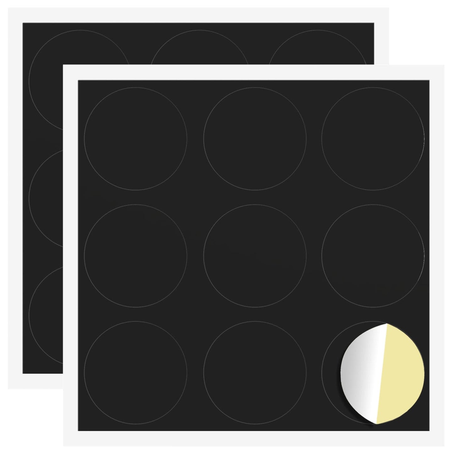 Copertura Vite Adesiva 2 pcs Nero Ø 20 x 0,5 mm Carta Rivestita