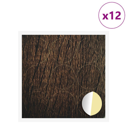 Copertura Vite Adesiva 12 pcs Rovere Marrone Ø 20 x 0,5 mm | homemem39