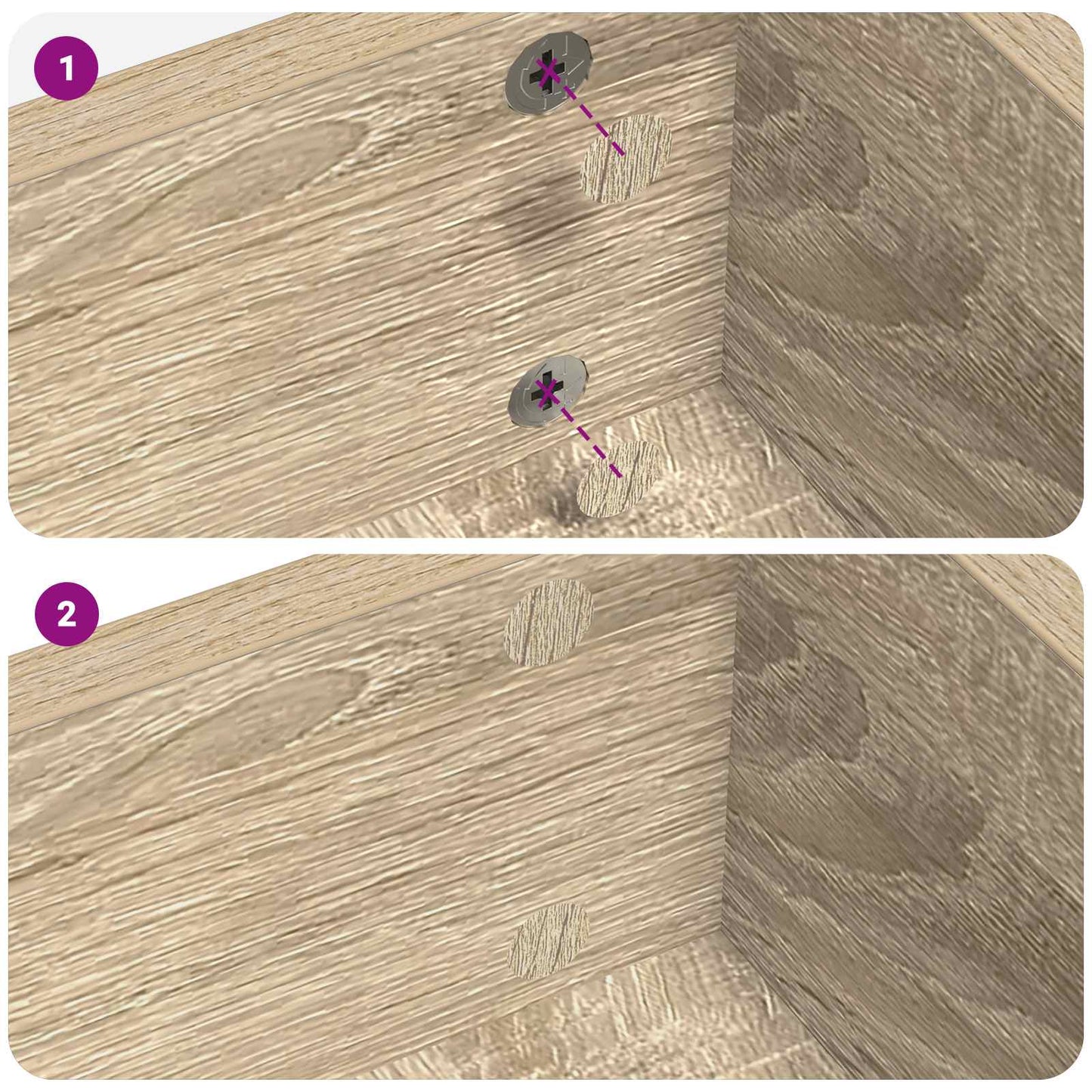 Copertura Vite Adesiva 2 pcs Rovere Sonoma Ø 20 x 0,5 mm