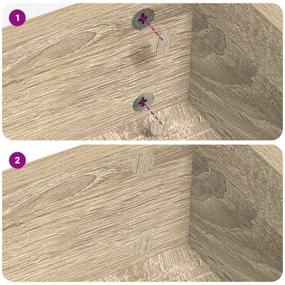 Copertura Vite Adesiva 2 pcs Rovere Sonoma Ø 20 x 0,5 mm