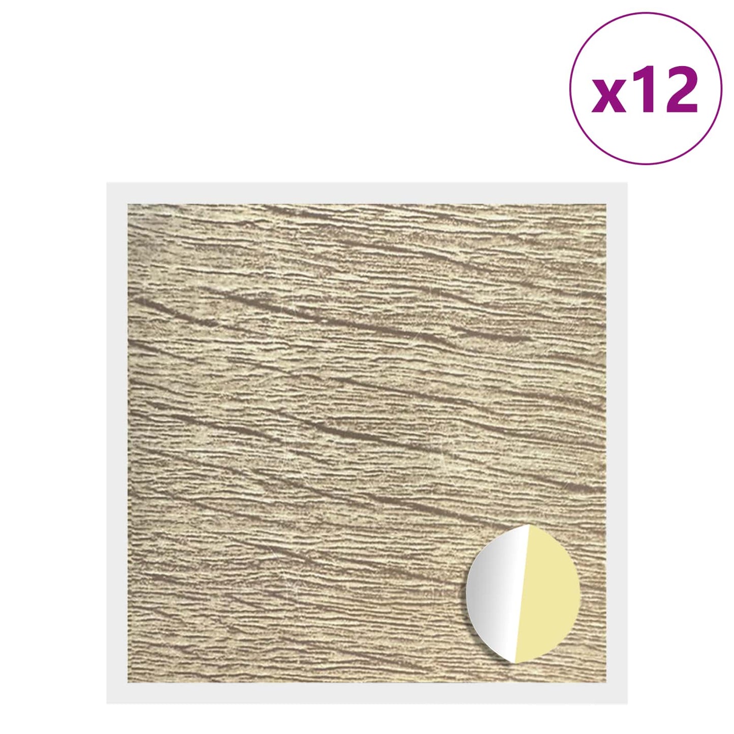 Copertura Vite Adesiva 12 pcs Rovere Sonoma Ø 20 x 0,5 mm
