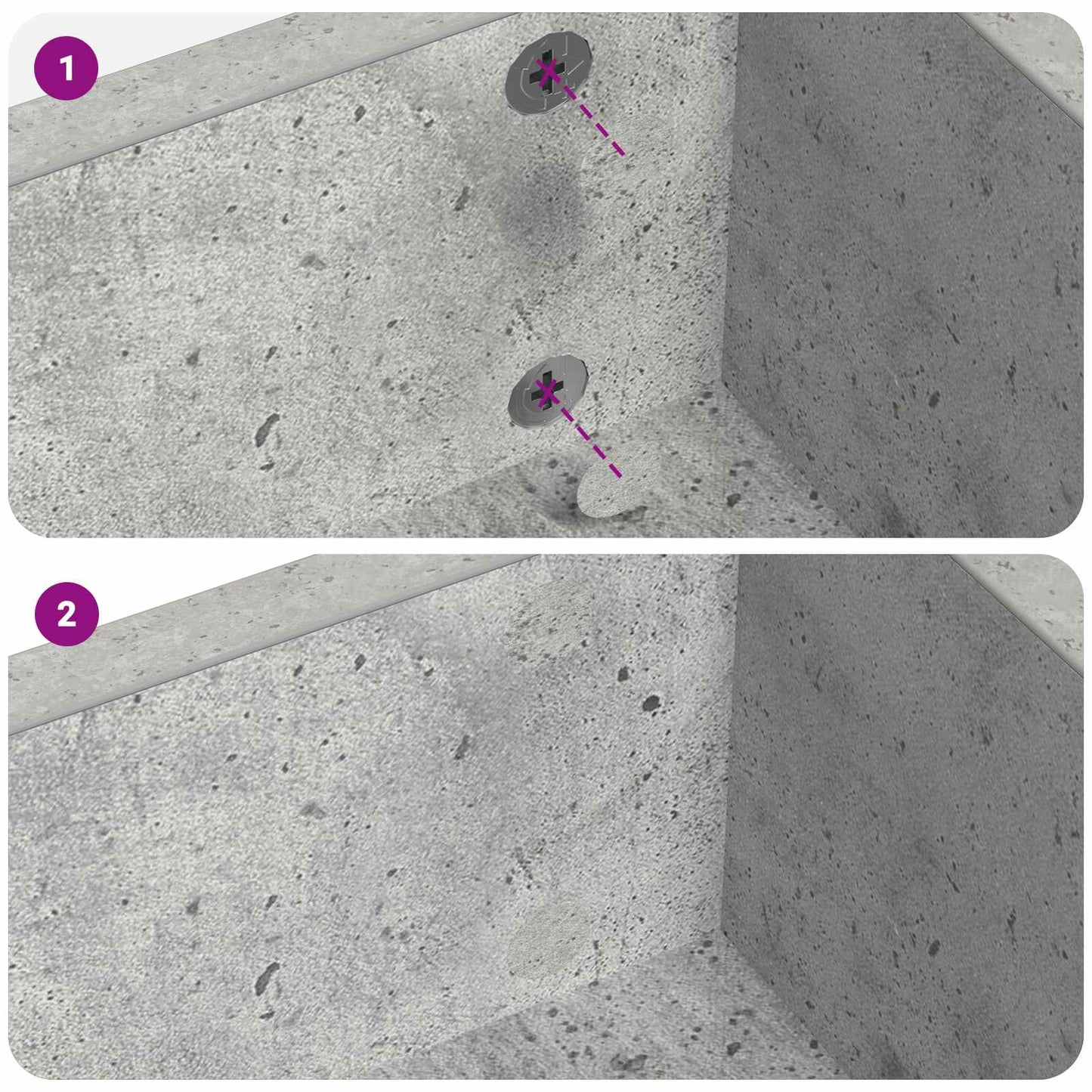 Copertura Vite Adesiva 12 pcs Grigio cemento Ø 20 x 0,5 mm